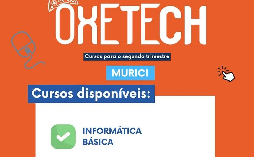 Prefeitura de Murici abre novas turmas de cursos de tecnologia em parceria com a Oxetech