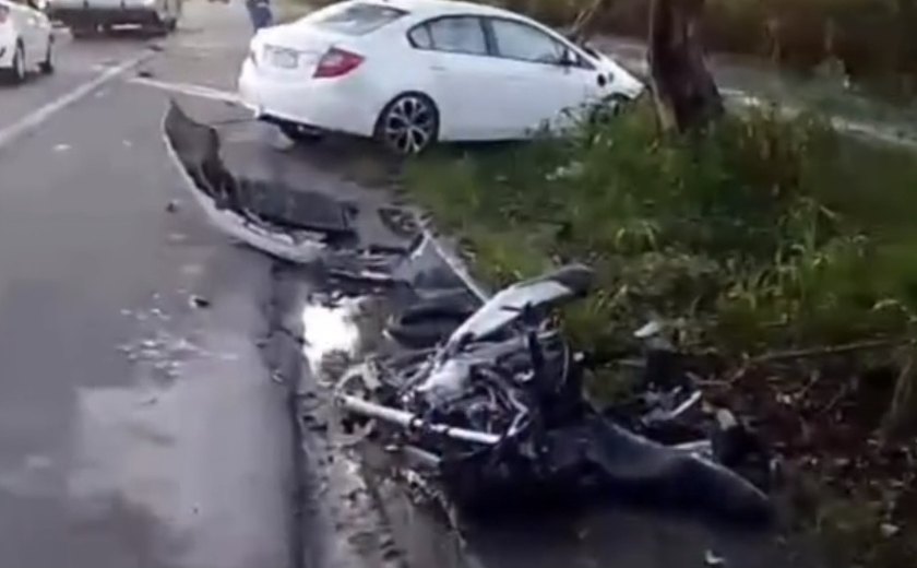 Motociclista morre em acidente grave na BR-316, em Pilar-AL