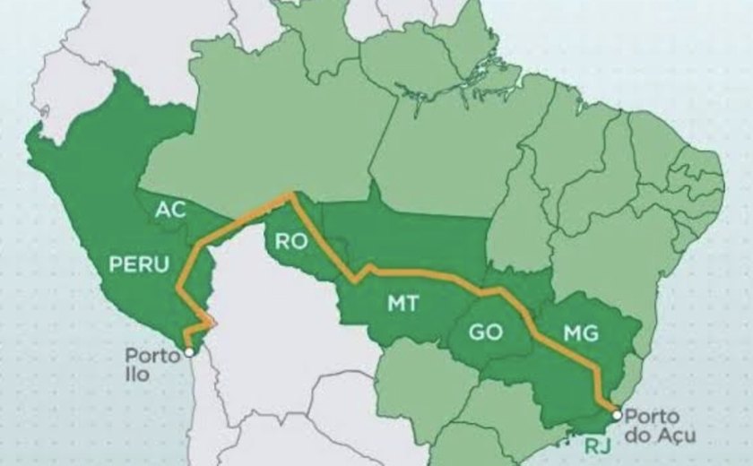 Brasil e China firmam acordo para estudar ferrovia bioceânica que ligará o Peru ao Brasil