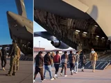 Imigrantes são deportados dos EUA usando aviões militares, diz secretária