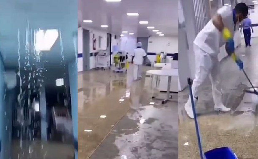 HGE tem vazamento de água pelo teto após chuvas em Maceió