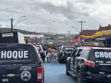 Policia Militar garante tranquilidade durante desfile do Bloco Tudo Azul, em Murici