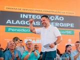 “Obra histórica para a região”, diz Paulo Dantas, ao participar da OS da ponte Penedo-Neópolis