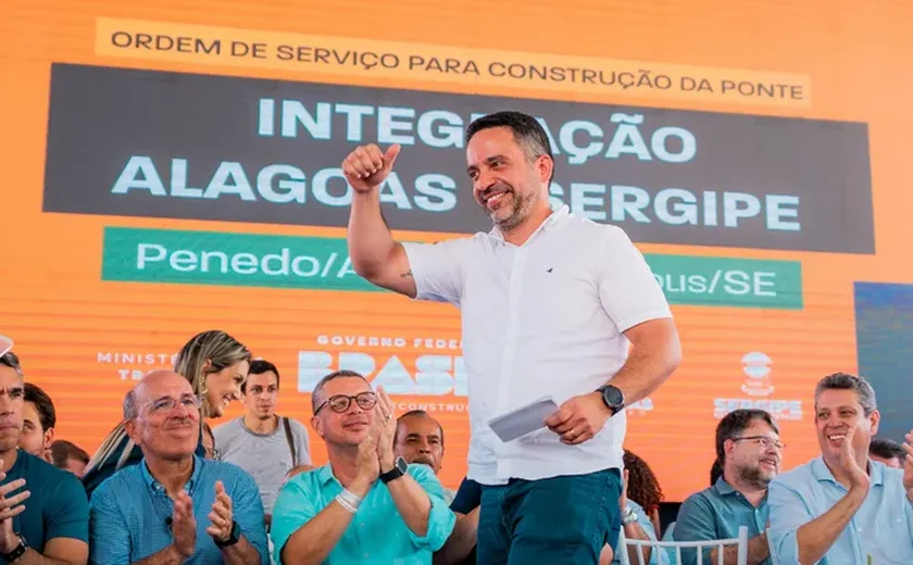 “Obra histórica para a região”, diz Paulo Dantas, ao participar da OS da ponte Penedo-Neópolis