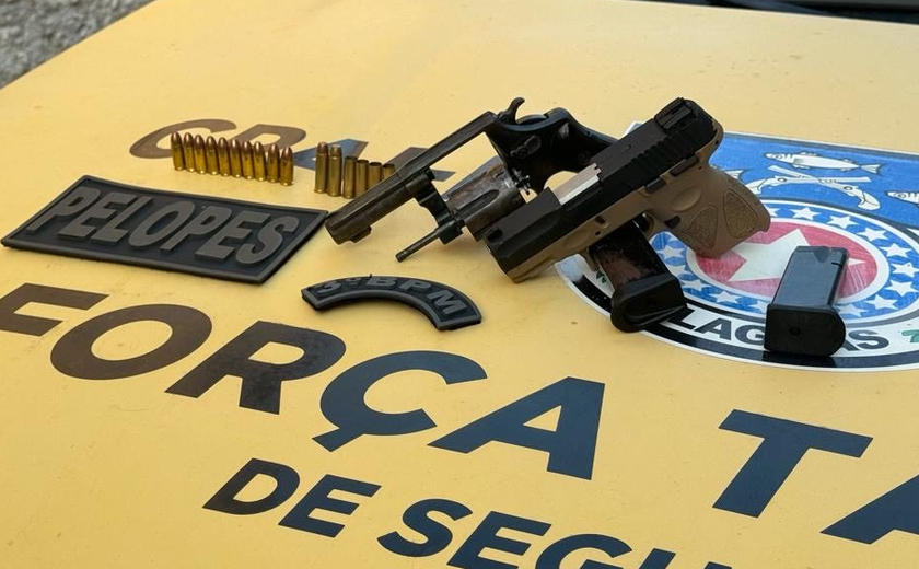 3° Batalhão apreende duas armas durante troca de tiros com suspeito de homicídios em Arapiraca