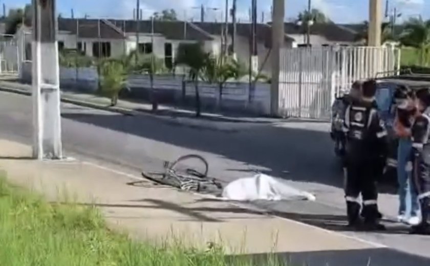 Ciclista morre em acidente com carreta no bairro Cidade Universitária, em Maceió