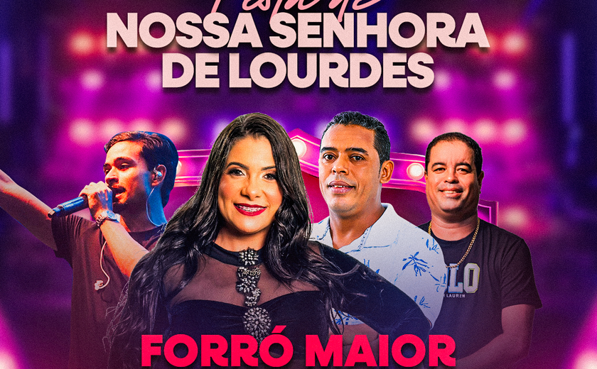Forró Maior, Missinho e Renatinho são as atrações da festa de Nossa Senhora de Lourdes neste domingo (23)