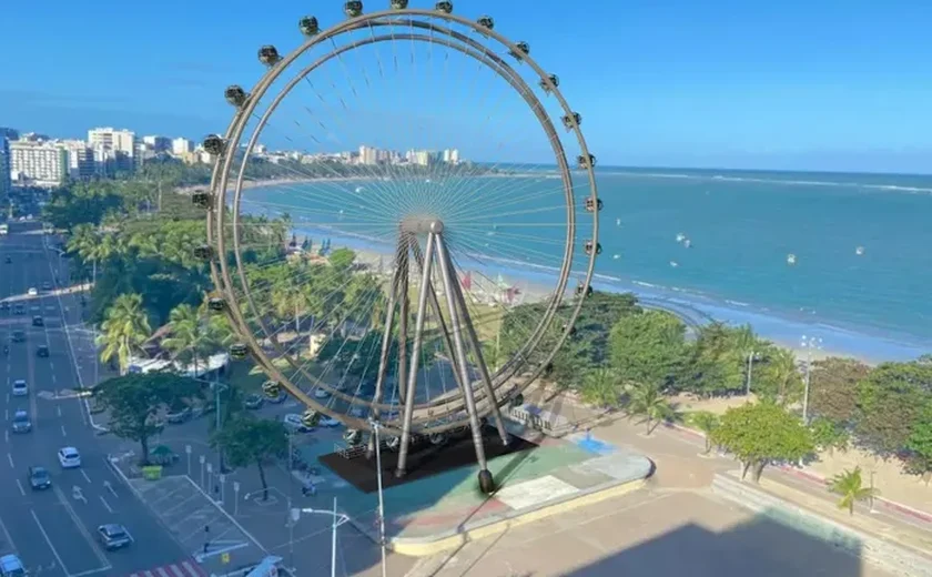 Roda-gigante panorâmica deve ser inaugurada ainda em 2024, na Pajuçara, com R$ 25 milhões em investimentos privados