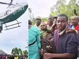 Homem é preso por agarrar helicóptero para 'pegar carona' no Quênia