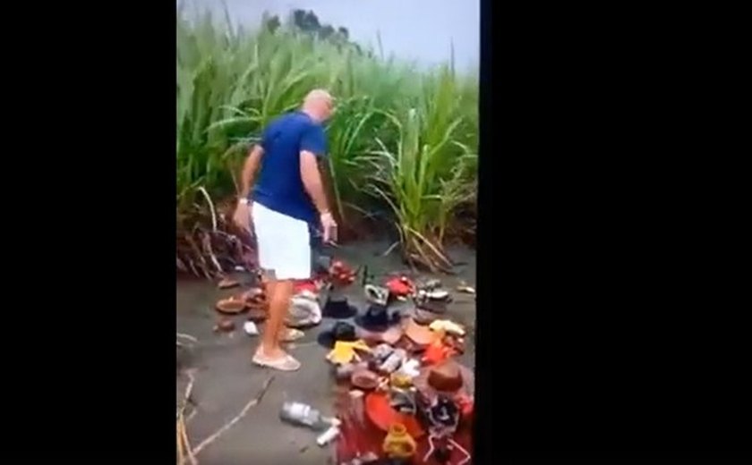 Pré-candidato a vereador é flagrado cometendo ato de intolerância religiosa