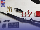 Polícia Militar apreende armas ilegais e prende dois homens em Santana do Mundaú