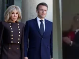 Presidente da França aparece em vídeo sendo empurrado por sua mulher