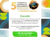 Ibateguara realizará 1ª Conferência Municipal do Meio Ambiente nesta quinta (23)