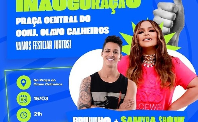 Prefeitura de Murici anuncia comemoração na inauguração da Praça Central do Conjunto Olavo Calheiros