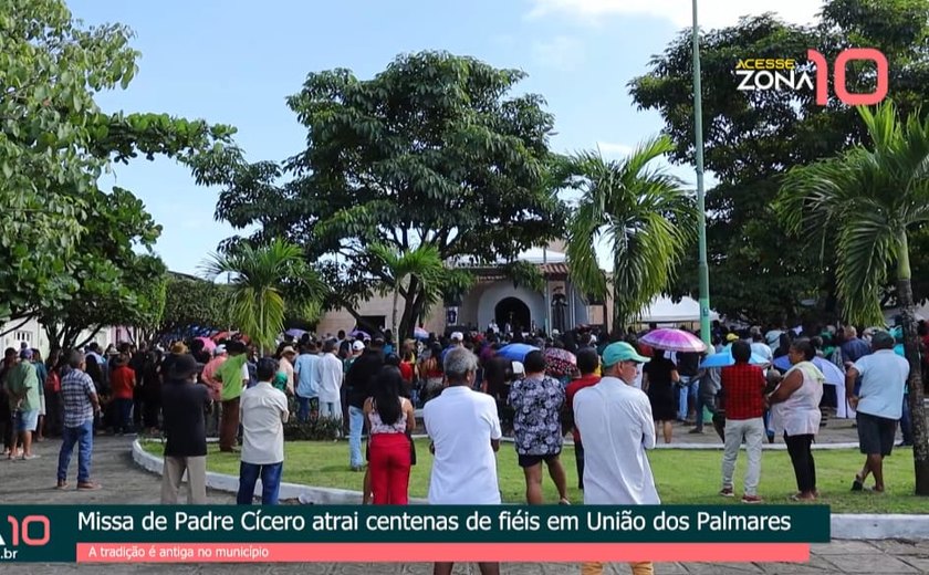 Missa de Padre Cícero atrai centenas de fiéis em União dos Palmares