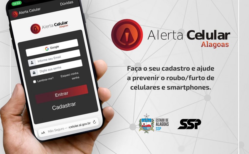 Cadastre-se: Em Alagoas, ferramenta da SSP pode ajudar no combate a roubos de telefones