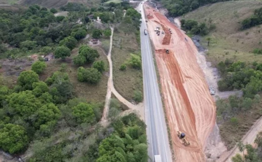 Obras de duplicação da BR-104 avançam em trechos da Zona da Mata de Alagoas