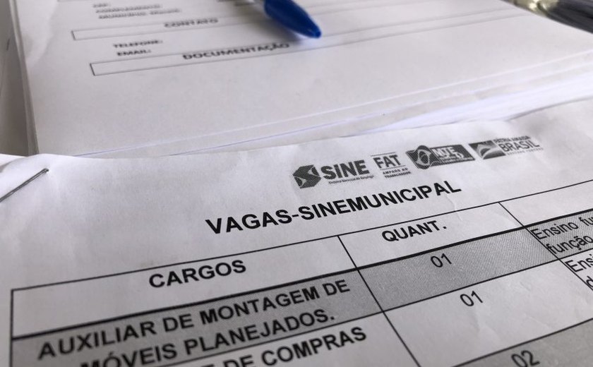 Sine Maceió oferta 40 vagas de emprego nesta segunda (28)