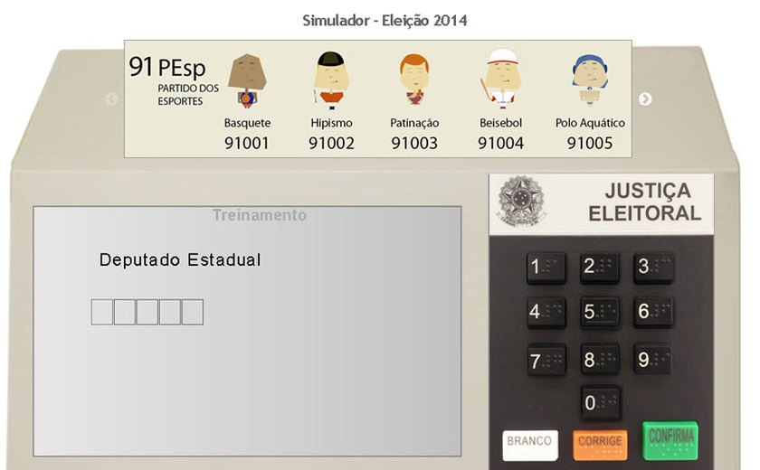 TSE disponibiliza simulador para eleitor treinar voto na urna eletrônica