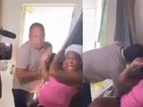 Repórter da Record derruba porta em mulher durante reportagem: vídeo