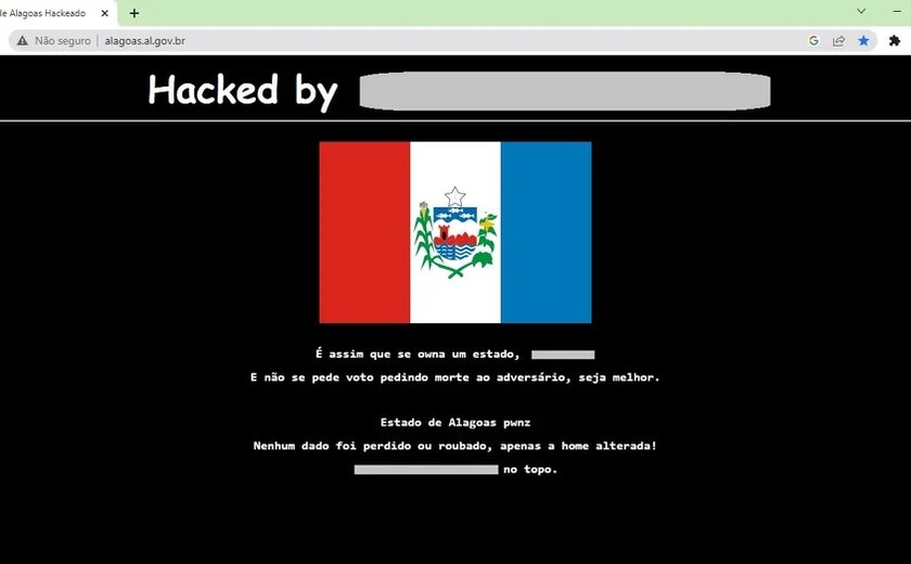 Sites do Governo de Alagoas são hackeados: 'Nenhum dado foi perdido', diz mensagem