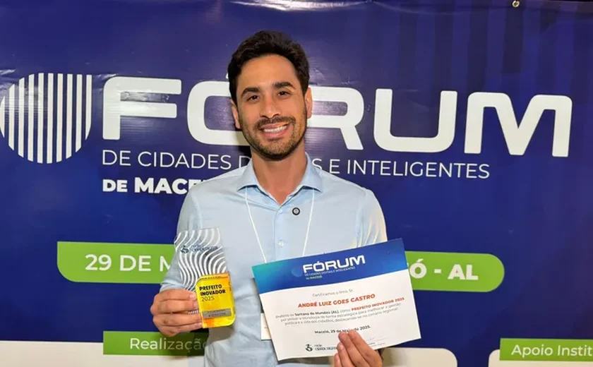 Prefeito Inovador: Prefeito de Santana do Mundaú recebe título no Fórum de Cidades Digitais e Inteligentes