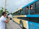 Júnior Menezes recepciona mais de 2.700 romeiros após romaria histórica ao Juazeiro do Norte
