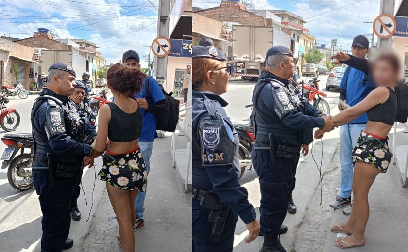 Jovem que estaria supostamente danificando carros e motos é apreendida pela Guarda Civil Municipal