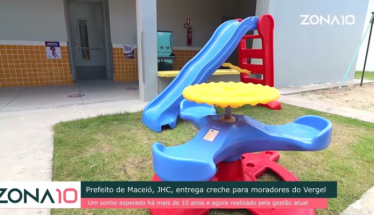 Prefeito de Maceió, JHC, entrega creche para moradores do Vergel (Maceió)