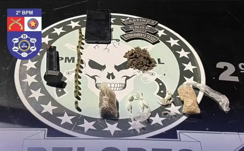 Menor é apreendido por tráfico de drogas e porte ilegal de munição de arma de fogo