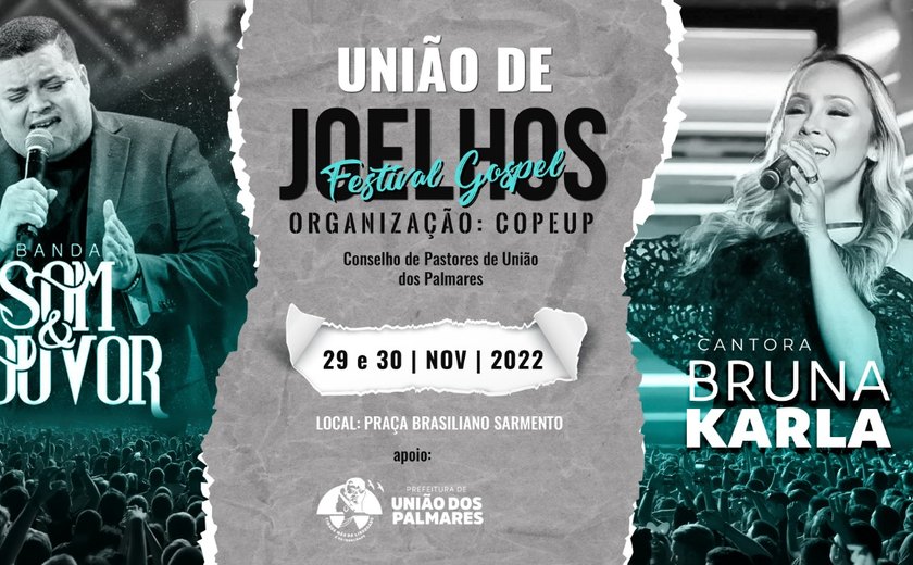 União dos Palmares ganhará evento gospel com apresentação de Bruna Karla