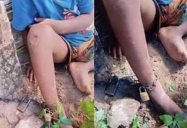 Criança de 5 anos é resgatada acorrentada pelo pé em quintal no Pará; mãe é conduzida à delegacia
