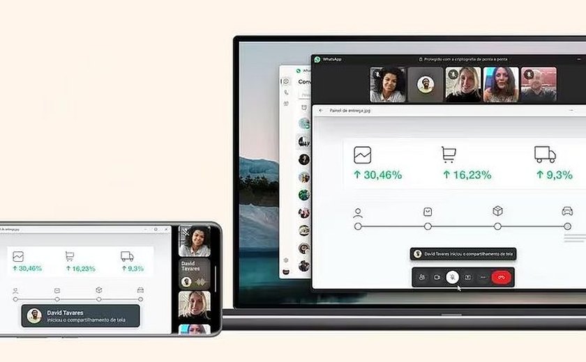 WhatsApp lança compartilhamento de tela durante chamada de vídeo