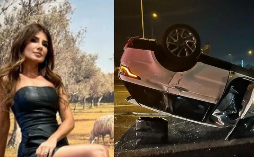 Paula Fernandes sofre grave acidente de carro e veículo fica destruído