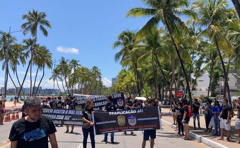 Concurseiros pedem reaplicação das provas dos concursos das Polícias Militar e Civil de Alagoas