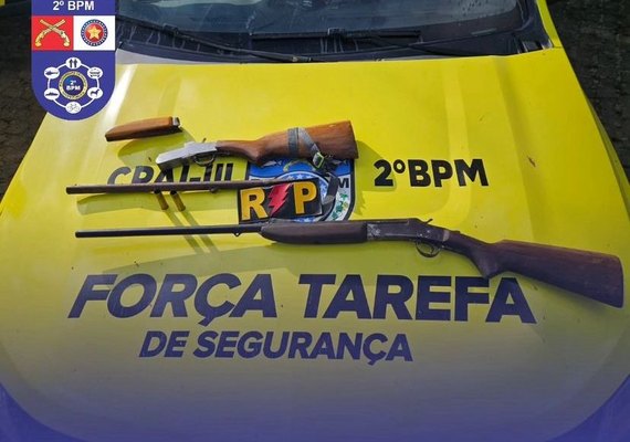 Polícia Militar apreende duas armas de fogo em São José da Laje