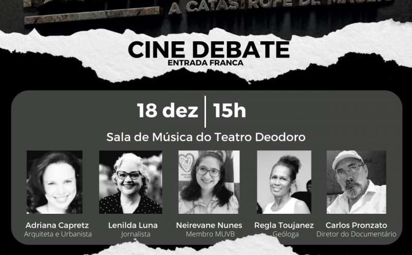 Teatro Deodoro recebe cine debate sobre crime socioambiental da Braskem