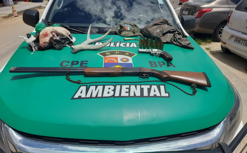 BPA apreende armas de fogo usadas em caça ilegal durante operação em União dos Palmares