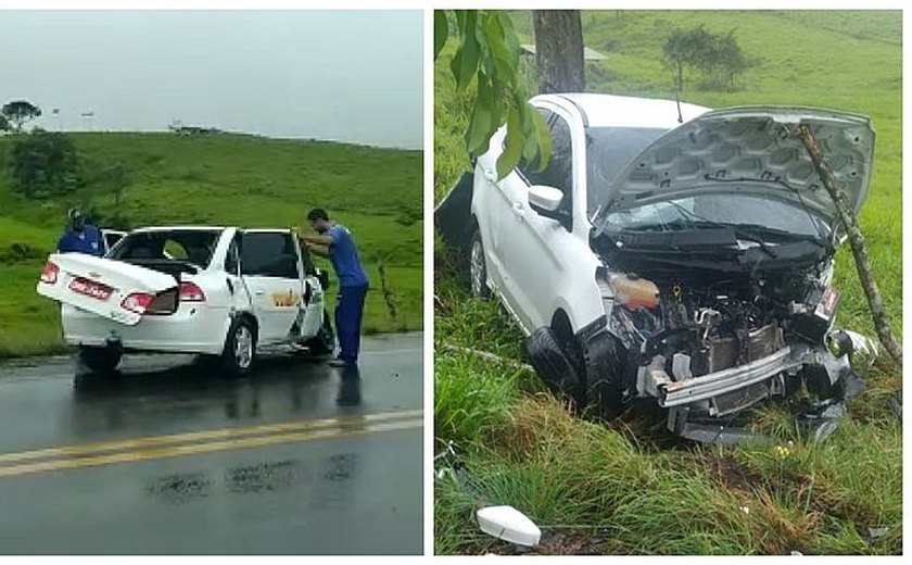 Colisão entre dois carros deixa uma pessoa ferida em Atalaia