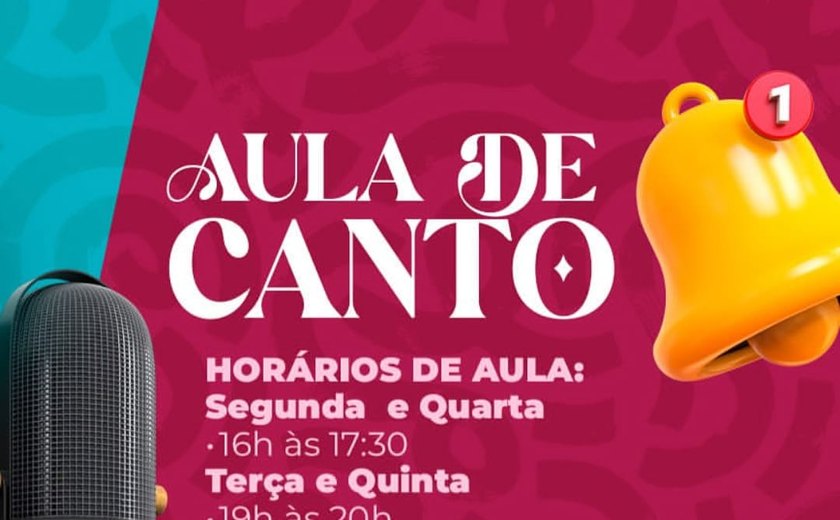 Prefeitura de União dos Palmares abre inscrições para aulas gratuitas de canto