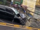 Acidente na Avenida Leste-Oeste em Maceió deixa ferido e interdita via