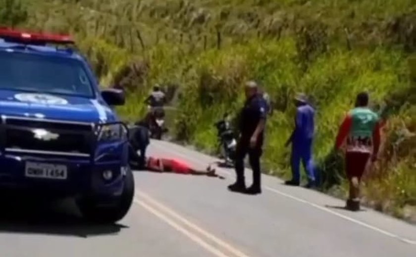 Homem fica ferido após sofrer acidente de moto em Santana do Mundaú