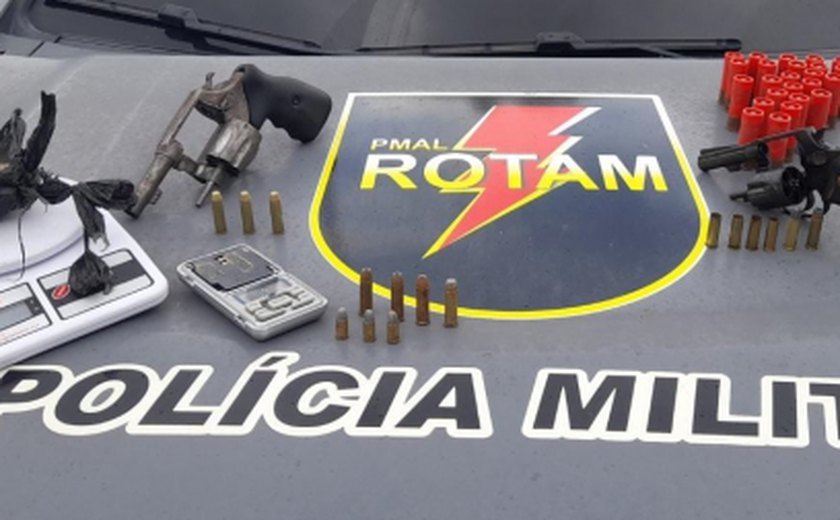 Polícia Militar apreende duas armas na parte alta de Maceió