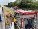 Viatura do Corpo de Bombeiros de União, tomba a caminho de Joaquim Gomes