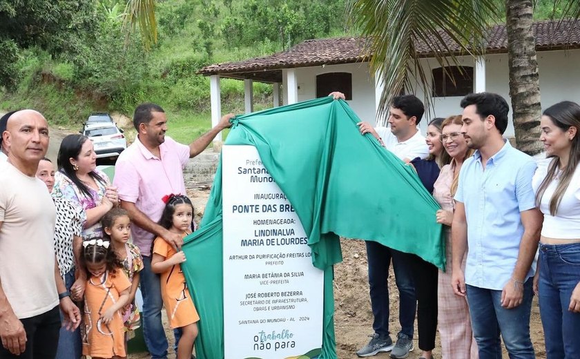 Arthur Freitas inaugura Ponte das Brenhas na zona rural de Mundaú