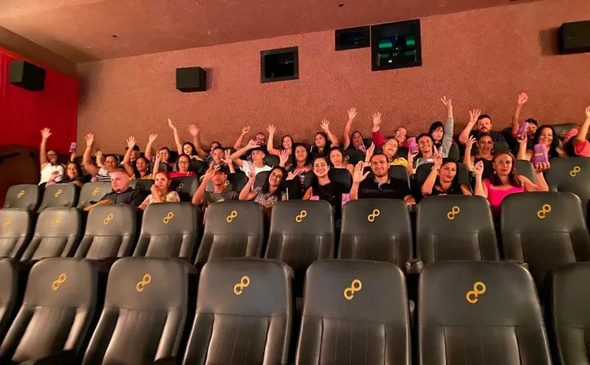 São José da Laje: Estudantes da Educação de Jovens e Adultos visitaram o Centerplex Cinemas