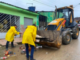 Branquinha realiza mutirão de limpeza após impactos causados pelas chuvas