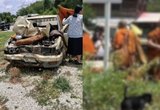 Caminhonete dirigida por menino de 11 anos mata oito monges budistas em peregrinação