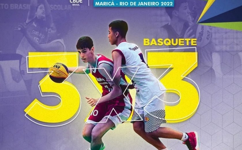 Delegação alagoana de basquete 3x3 embarca neste domingo para seletiva nacional dos Jogos Escolares Mundiais 2022