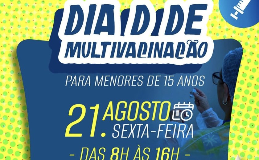 Branquinha realiza Dia D de multivacinação para menores de 15 anos nesta sexta-feira